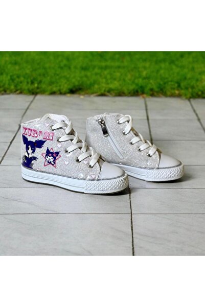 NeSe Shoes Kromi Baskılı Bilekli Kız Çocuk Spor Ayakkabısı Sneaker