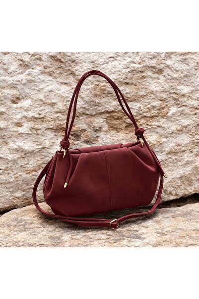 Shero shoes Women's Ossi̇ Suede Pleated Shoulder Bag