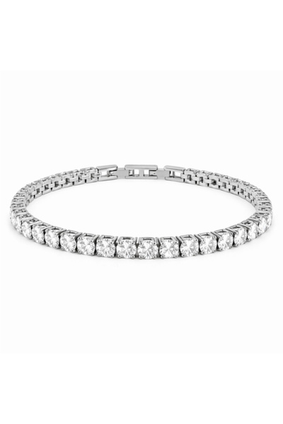 inox Brățară tenis din argint, din oțel inoxidabil, cu cristale de zirconiu a...