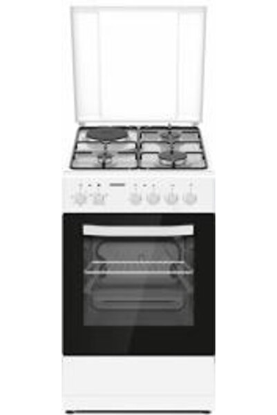 Heinner HFSC-S56E1HSWH COMBINED STOVE, 3 GAS BURNERS + 1 ELECTRIC HOB