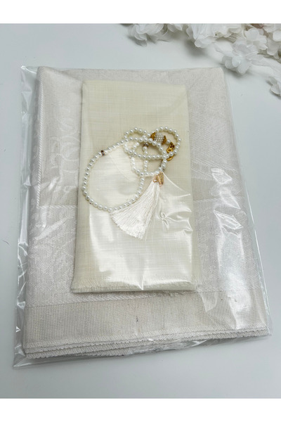 LenaToptan Set de 10 bucăți de covorașe de rugăciune, eșarfe și mărgele de ru...