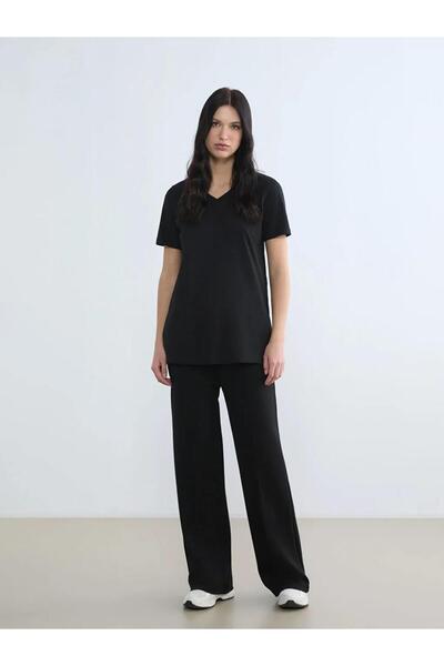 LC Waikiki Brown Soft Touch Women's Sweatpants with Elastic Waist (S6)