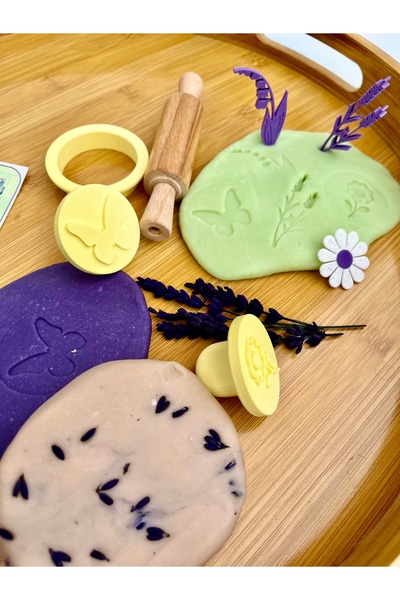 Hopbidikids Lavanta Temalı Doğal Oyun Hamuru Seti-Duyusal§Yaratıcı Oyun