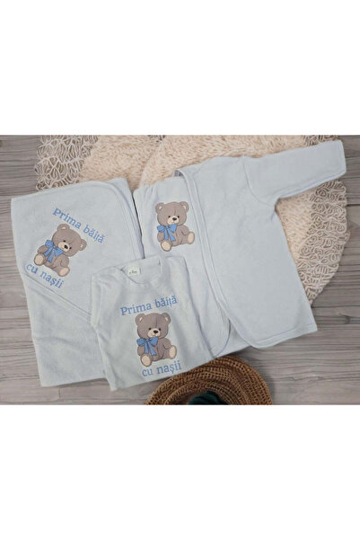 OBSIDION Set PRIMA BAITA cu nasii, 4 piese - albastru deschis Teddy fundita