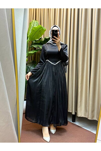 asyadabutik Women's Satin Fabric Stone Detailed Glittering Yoryo Wonderful Ev...