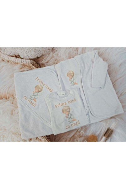 OBSIDION Set PRIMA BAITA cu nasii, 4 piese - crem ingeras