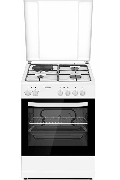 Heinner HFSC-S60E1HSWH COMBINED STOVE, 3 GAS BURNERS + 1 ELECTRIC HOB