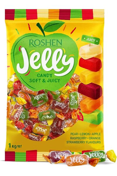 Roshen JELLY MIX OF SUGAR-SPRINKLED PECTIN JELLY CANDIES