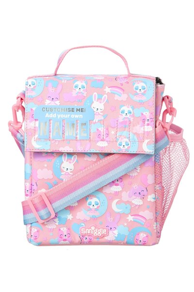 SMIGGLE Wink Teeny Tiny Lunchbox with Name Tag – Pink |   Insulated Lunchbox