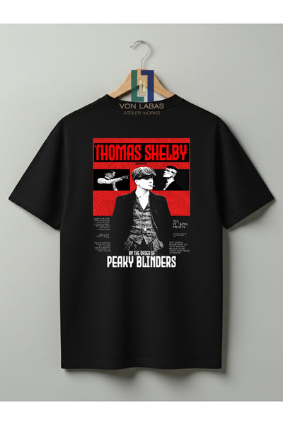 Grafftee Clothing TOMMY SHELBY, PEAKY BLINDERS, TRICOU UNISEX DIN BUMBAC, DES...