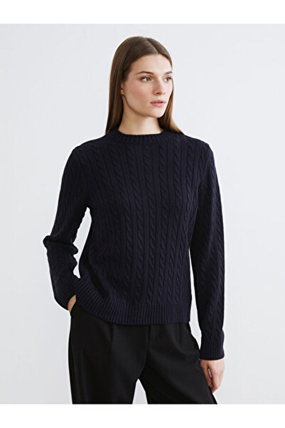 LC Waikiki Rmz Gi̇yi̇m Farkiyla Zero Roba Collar Self-Embroidered Women's Kni...