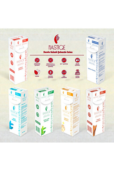 Mastiqe Damla Sakızlı, Karpuzlu, Naneli, Yeşil Naneli, Tarçınlı, Zencefilli D...