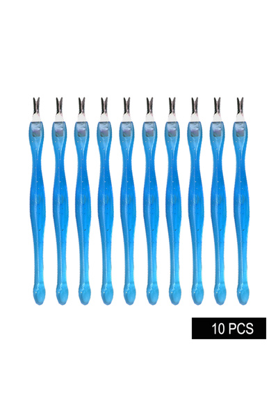 Choice9 10 قطع - أزرق، 5/10/20/50 قطعة، مزيل الجلد الميت، شوكة فن الأظافر، مز...