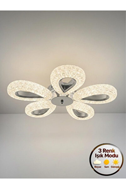 Litra Lighting Damla Model 5"li Gümüş 3 Renk Modu Ledli Modern Tavana sıfır S...