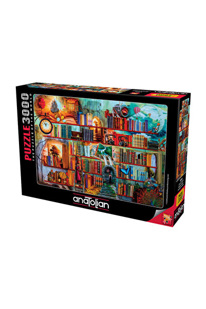 3000 Parça Yapboz Puzzle, Gizemli Kitaplık Teması, Detaylı ve Eğlenceli