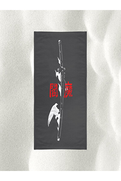 Erays Home Japanese Sword Patterned New 3D Digital Printed Sports Gym Athlete...