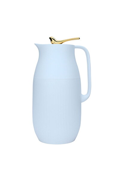 AZOZ MERCHLY Thermos, 1.6 L, Glass Inner Material - White