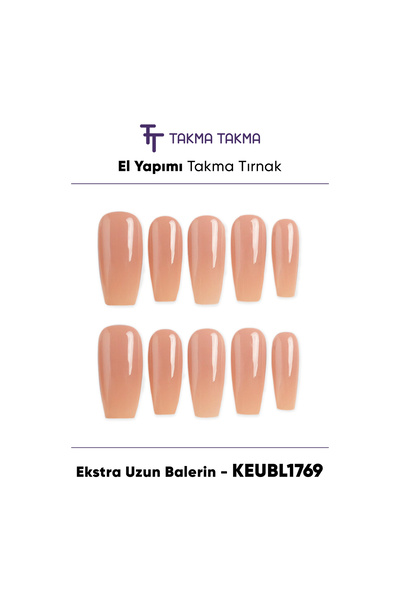 Takma Takma 10'lu Ekstra Uzun Balerin KEUBL1769 Tekrar Kullanılabilir El Yapı...