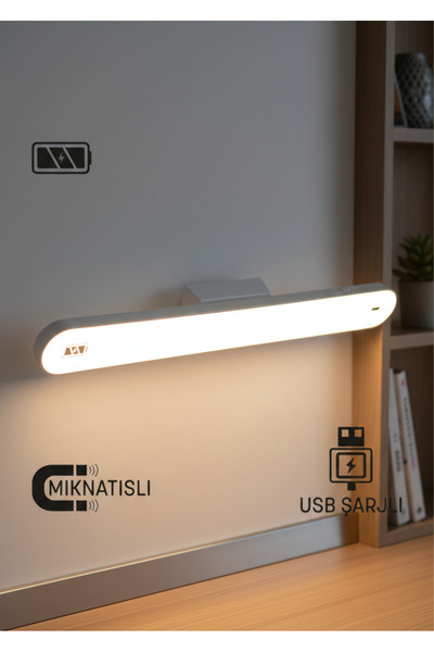 Home Şarjlı Led Lamba 4 Farklı Mod Yapışkanlı-Mıknatıslı Dolap, Mutfak, Merdi...