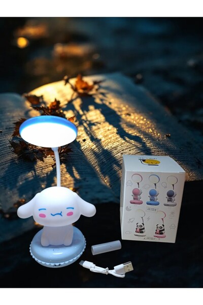 Online Mavi Melodi figürlü katlanabilir ve şarjlı pilli led masa lambası