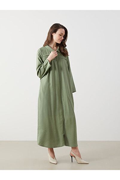 LC Waikiki قميص ذو طوق روبا بمظهر الكتان من UZG STORE للرجال الأنيقين