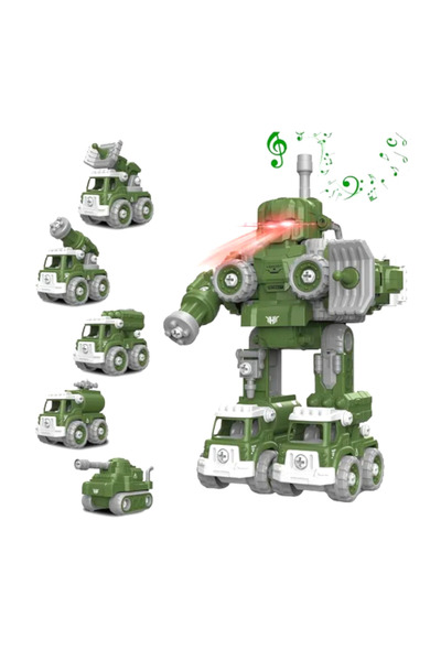 Sunman Zapp LM905-A Sök Tak Autobots 5İN1 Sesli Işıklı 133 Parça 3+ - Yeşil