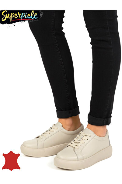ANGEL BLUE Sneakers dama casual din piele naturala cu inchidere siret ,talpa ...