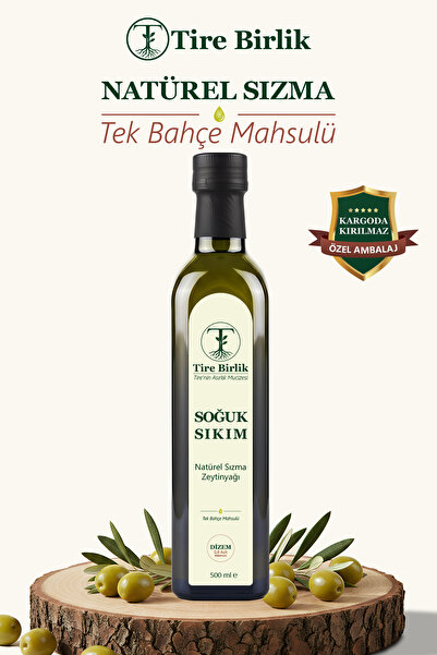 TİREBİRLİK %100 Doğal Soğuk Sıkım Natürel Sızma Zeytinyağı 500 ml