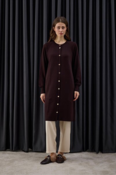 Hilay Nely Gold Buttoned Short Knitwear Cardigan