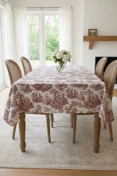 Hieve French Peasants Tablecloth 130 X 170 Stylish Modern Tablecloth & Runner – Elegance Vintage Series