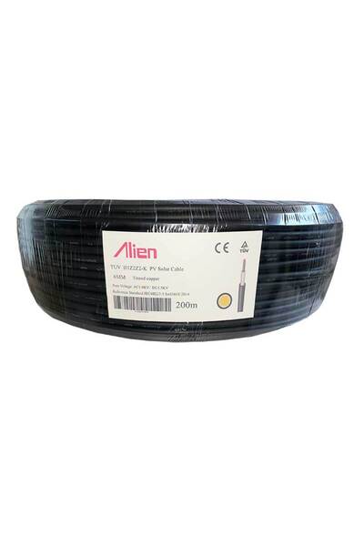 ALIEN Cablu solar 6mm2 cupru rola 200m negru