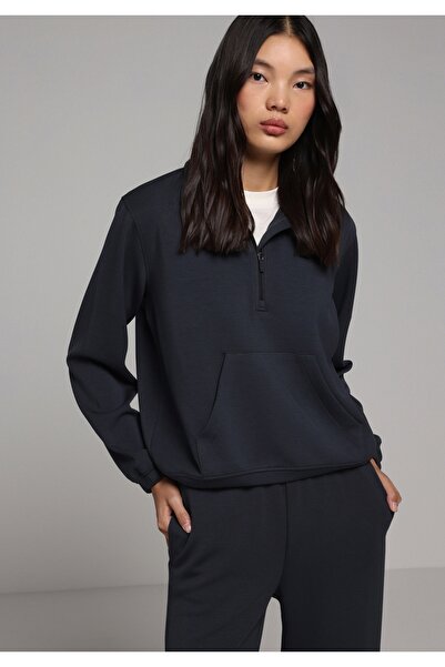 Colin's Hanorac de damă cu fermoar, croială normală, antracit, tricou