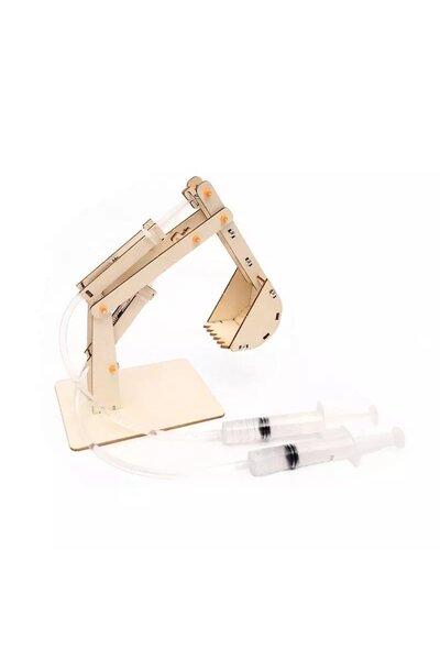 TeTea Jucarie Educationala Tetea, Kit lemn STEM, brat hidraulic