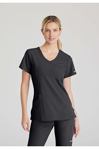 SKECHERS Skechers Reliance Scrub Top in Grey - 3 Pockets