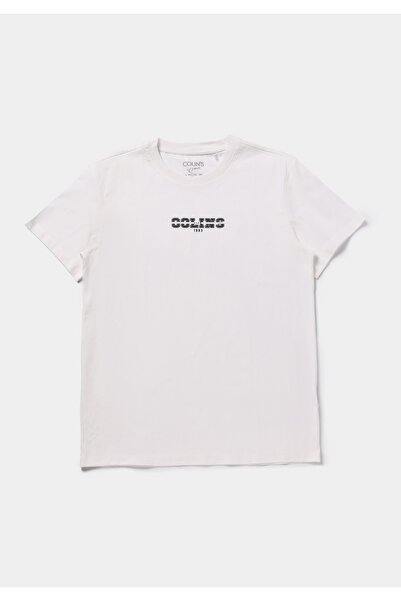 Colin's Regular Fit Round Neck Plain Men's White Short Sleeve T-Shirt