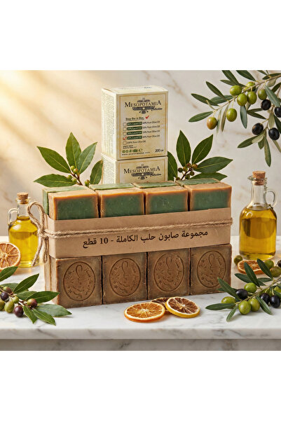 Anatolia Soap Mesopotamia 10% Laurel Oil Aleppo Soap Eco Pack of 10 (10X200G)...