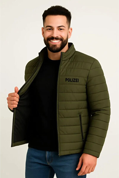 FRESCO SCARFS Men's Micro Water Repellent Quilted B Printed Lined Zippered Bo...