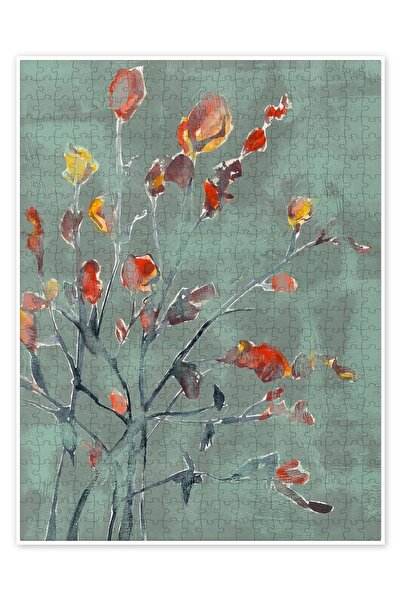 Allians Renkli Wildflower Suluboya II 500 Parça Puzzle, Bohem Soyut Sanat Tas...