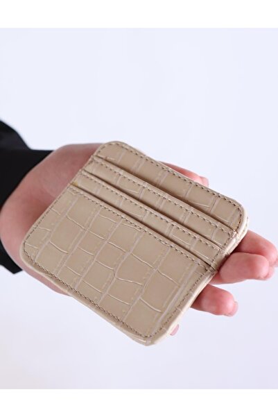 Butik Bej cüzdan kartlık