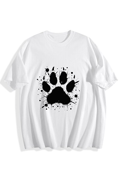 MIXSNOW Men Printed Cotton T-Shirt - A paw print made of sparkles