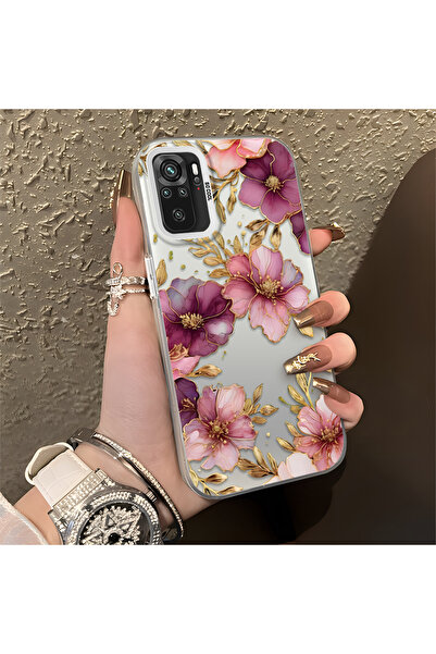 CASEVIBE Redmi Note 10S Uyumlu, Hafif Lüks Çiçek Desenli, Darbe Koruyucu Tele...