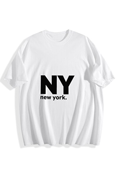 MIXSNOW تيشيرت قطني مطبوع للرجال - نيويورك (NY)