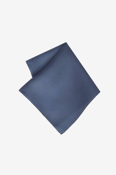 ALTINYILDIZ CLASSICS Men's Navy Blue 100% Silk Handkerchief