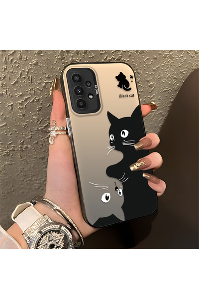 CASEVIBE جراب هاتف متوافق مع Vivo Y02S، جراب هاتف لطيف على شكل قطة منقوش مقاو...