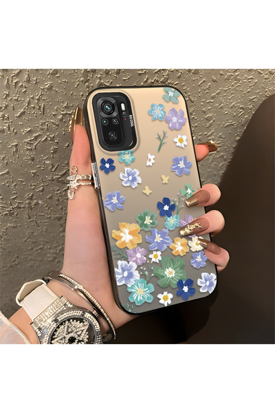 CASEVIBE Redmi Note 10S Uyumlu, Güzel Çiçek Desenli, Darbe Koruyucu Telefon K...