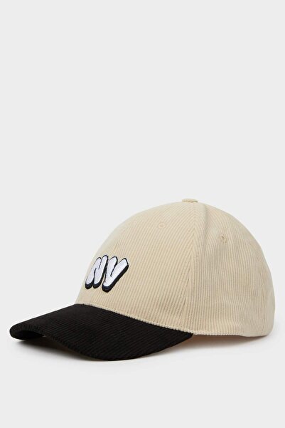 DeFacto قبعة مخملية مطرزة للأولاد G0838A826SM