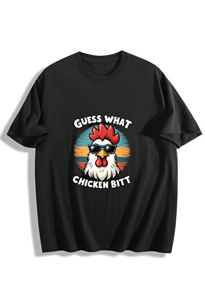MIXSNOW Men Printed Cotton T-Shirt - A rooster wearing sunglasses says it