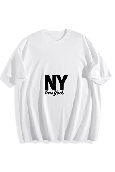 MIXSNOW Men Printed Cotton T-Shirt - NY with graffiti-style writing