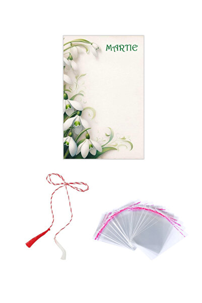 OEM Set 12 Martie 50 buc - cartonaș, țiplă, șnur