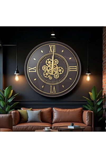 Arabamakss Wall Clock with Wheel 55 cm